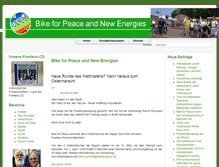 Tablet Screenshot of bikeforpeace.net